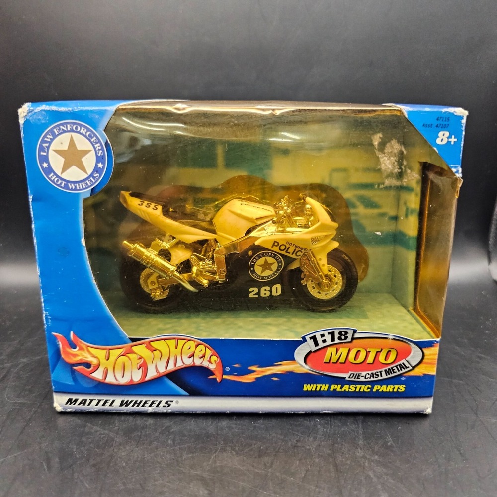 HOT WHEELS 47115 MOTO 1:18 Scale Die-Cast Metal Toy Motorcycle Police